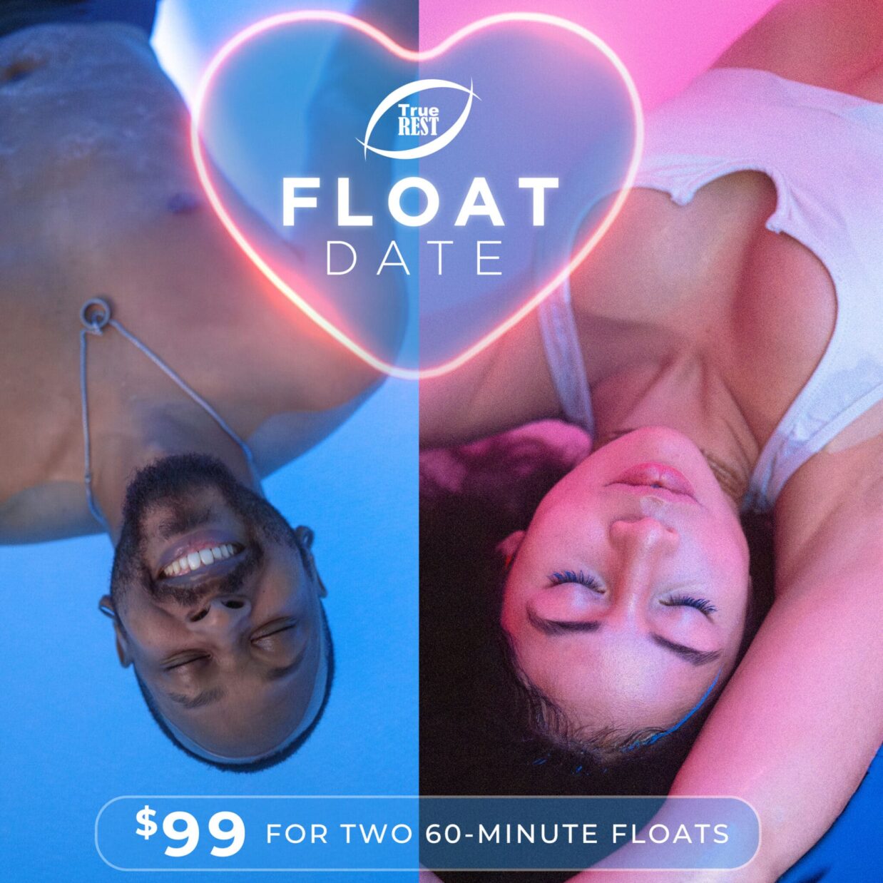 float date $99 for two 60-minute floats