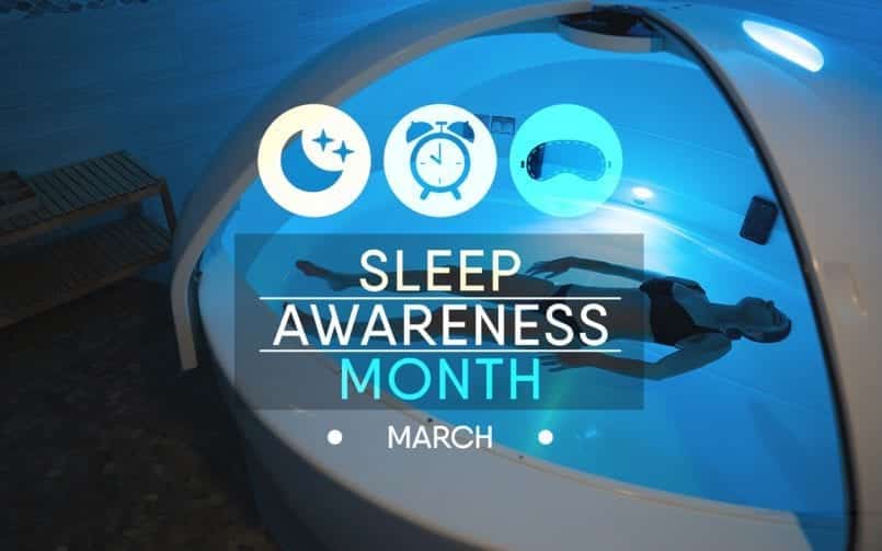 floating for sleep awareness month