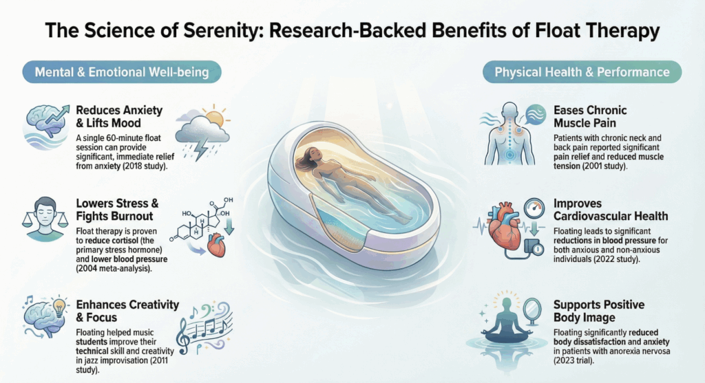 float therapy research showing flotation REST benefits